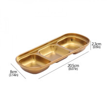 Stainless Steel Seasoning Plate 1-4 Grids