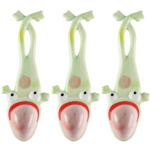 Keramik-Froschlöffel, 15 x 6 cm – 3 Stück
