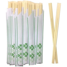 Baguettes en bois massif emballées individuellement - 40 paires