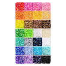 Pedrería de gelatina de resina multicolor con parte posterior plana 1440 piezas