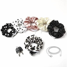 Scrunchies τσέπης με φερμουάρ Stash απαλό μετάξι σατέν τρίχωμα