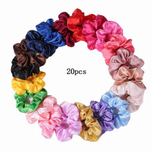 Satin Scrunchies Elastic Hair Ties 6 pcs