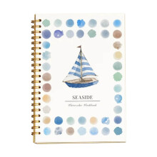 Emily Seaside Watercolor Workbook with 12 Colors & Brush – Beginner-Friendly Nature Art Set