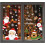 Adesivos de vinil estáticos de Natal com Papai Noel, árvore e boneco de neve. 1