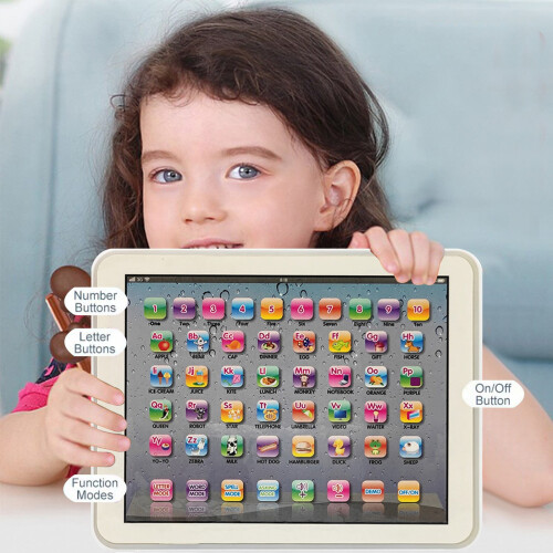 Παιδικό Tablet Qocolhg 3-7 ετών, οθόνη HD 7,6" με αλφάβητο, μαθηματικά, μουσική, ιστορίες –