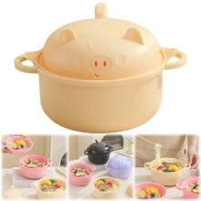 Bol à nouilles mignon en acier inoxydable avec couvercle (21 cm) – 1 bol à ramen à double poignée pour la maison, la résidence étudiante ou