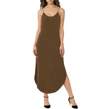 Klassisches, lässiges Sommerkleid für Damen in Unifarbe mit V-Ausschnitt, kurzen Ärmeln, Taschen und lockerer Passform – ideal für Strand und