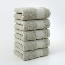 Ensemble de 5 serviettes de bain en coton épais, doux et absorbant. Idéal pour la toilette et le visage. Cadeau parfait pour la maison.