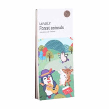 Mini Travel Watercolor Paint Book Set – Pocket-Sized Gouache Kit with Brush, Portable Art Activity for Kids 3–10, 5ml Pigment Pans