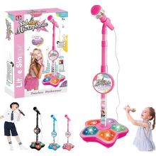 Star Karaoke Microphone with Stand Pink 1pc