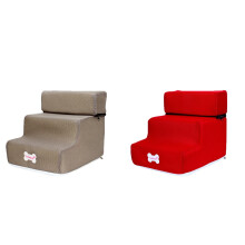 Pet Supplies Foam Pet Steps Cover for Small Dogs and Cats, Portable Ramp Stairs for Couch, Sofa, and High Bed Climbing (Cover Only) 2PCS