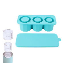3-Kammer-Tumbler-Eisform aus Silikon in Seeblau