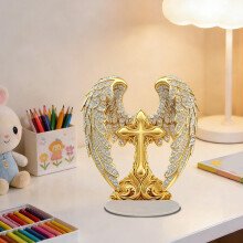 Élégante décoration de Pâques en acrylique en forme d'aile, support plat et épuré pour le salon ou le bureau, décoration idéale pour Pâques
