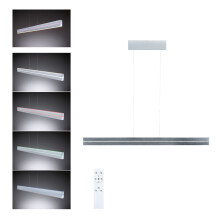 Paulmann 78475 LED pendant luminaire Raiko RGBW+ dimmable 2300lm / 370lm 19W / 6W silver matt