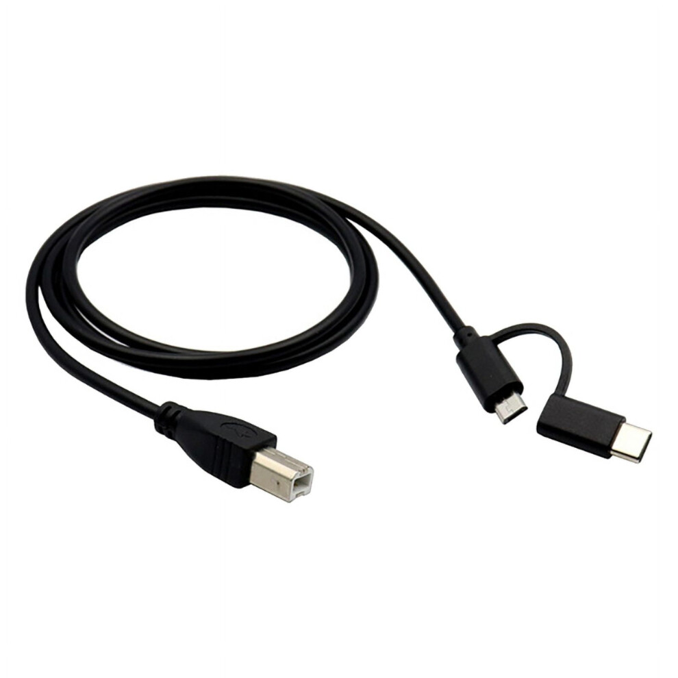 Smartphones To Printer Otg Cable Micro Usb & Type C To Usb-B Cord Date Wire 9426043329693