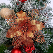 Künstliche Weihnachtsblumen, 6,3 Zoll