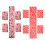 5 Pack Lace Table Runner and 4 Placemats Set Valentines Day-A 2