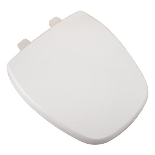 Asiento de inodoro redondo blanco de MDF – Comodidad de lujo, ajustable
