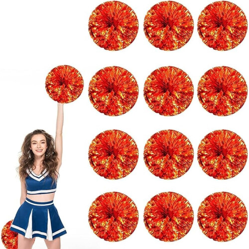 12 stuks 25 cm metallic cheer pompons