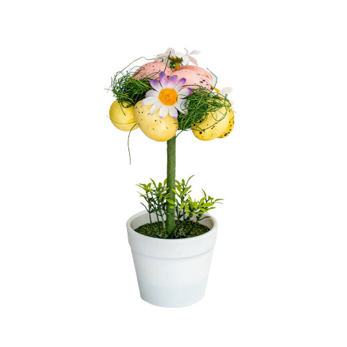 Solid Yellow Easter Egg Decoration Plastic1Piece