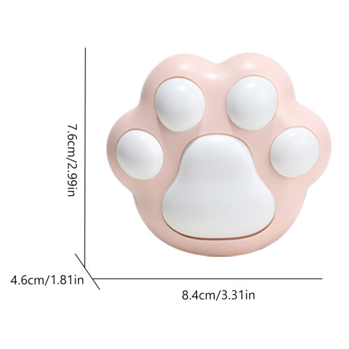 Chauffe-mains en forme de patte de chat, rechargeable par USB, bleu clair 1