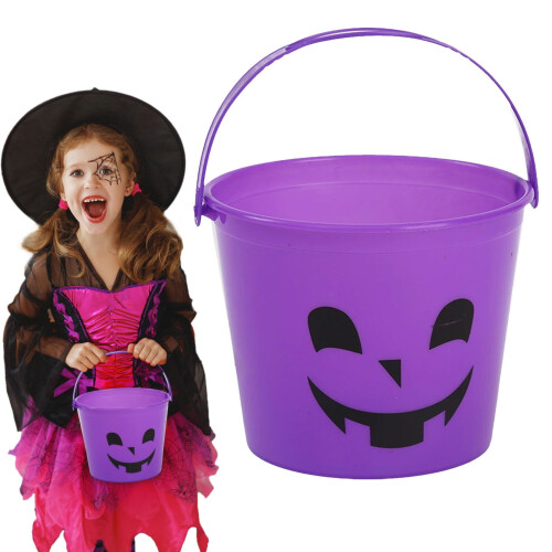 Halloween-Kürbiseimer mit Henkel, 1 Stück 1