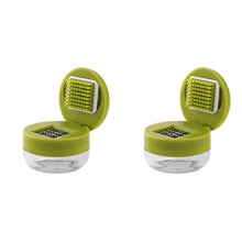 Multi-Function Garlic Presser & Vegetable Chopper with Storage Container – Compatible with Home Kitchen Use
