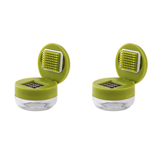 Multi-Function Garlic Presser & Vegetable Chopper with Storage Container – Compatible with Home Kitchen Use