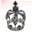 Crown Decorations Baroque Crown Black 1Pcs 8