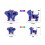 3D Printed Multi-Joint Three-Headed Dog Figure 1pc 2