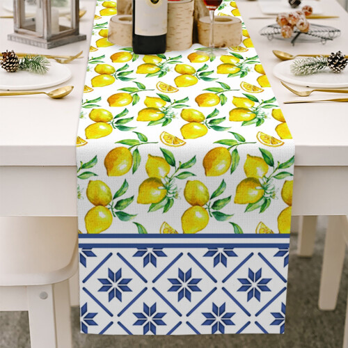 Small Fresh Table Flag Spring And Summer Flower Linen Print Tablecloth 9 1