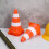 6-Pack Stackable Plastic Parking Cones with Reflective Strips for Traffic Safety and Control 4