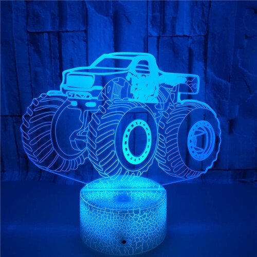 Νυχτερινό Φως Monster Truck για Αγόρια – Φωτιστικό LED Illusion, Δώρα για Πάρτι & Διακόσμηση, 1