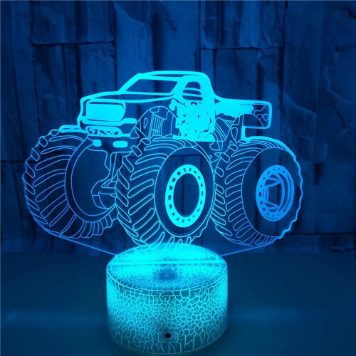 Νυχτερινό Φως Monster Truck για Αγόρια – Φωτιστικό LED Illusion, Δώρα για Πάρτι & Διακόσμηση, 2