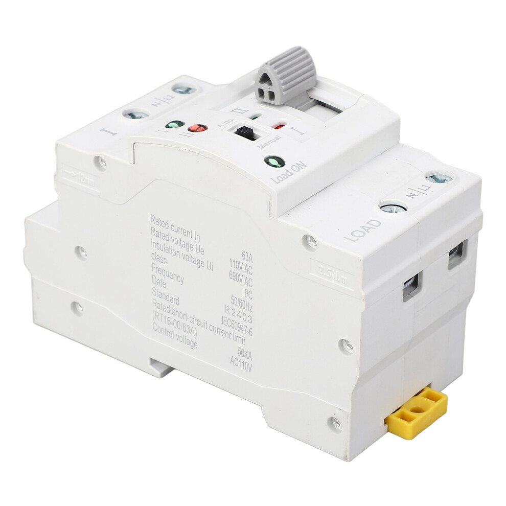 Dual Power Ats 2P 63A Automatic Transfer Switch 110V 690V Pc 9381385209051