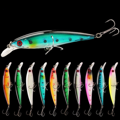 2 τεμάχια Πλαστικά δολώματα Δόλωμα Minnow Ψεύτικο δόλωμα Είδη ψαρέματος Βελτιώστε 1
