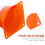 6-Pack Stackable Plastic Parking Cones with Reflective Strips for Traffic Safety and Control 6