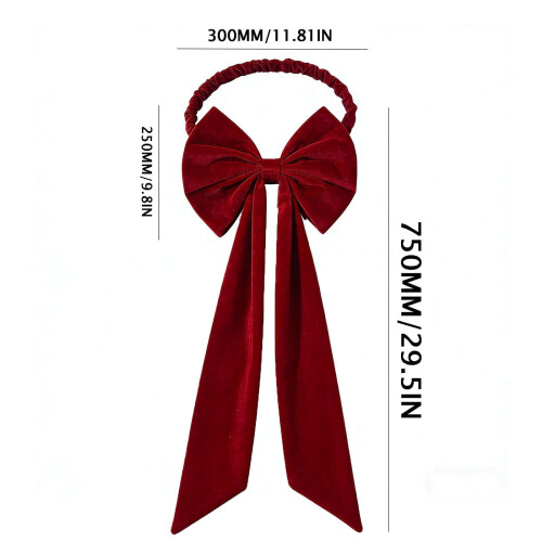 Weihnachtsstuhlüberzug mit roter Schleife – 1 Stück 1
