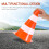 6-Pack Stackable Plastic Parking Cones with Reflective Strips for Traffic Safety and Control 8