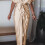 Smocked Midi-kjole Champagnefarget 2XL 5
