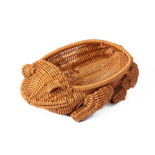 Portable Handwoven Look Fruit Basket Animal Shape Living Room-7