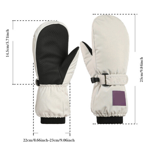 Luvas infantis isoladas para esqui e ciclismo – Compatíveis com telas sensíveis ao toque, aderentes e resistentes à água – Compatíveis com 1