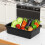 4-Pack 23 L Plastic Bus Box, Utility Bus Tubs, Black 5