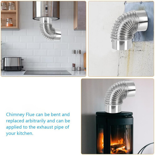 Strong Steel Chimney Pipe 90 Degree Turn For Safe-large 1
