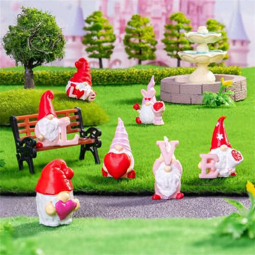 Στολίδι Gnome Love από ρητίνη για την ημέρα του Αγίου Βαλεντίνου 1 τεμ. 2
