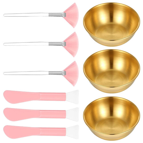 9Pieces Innovative Skincare Tool Set Suitable for-gold