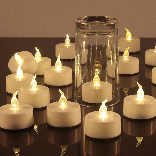 Conjunto de 2 velas LED realistas sem chama com difusor integrado. 1