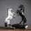 Standing Horse Statue White Decorative Sculpture 11.8 inch 7