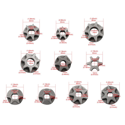 Για το ηλεκτρικό αλυσοπρίονο 5016/6018Gear Asterisk, ανταλλακτικό γρανάζι κίνησης, 2
