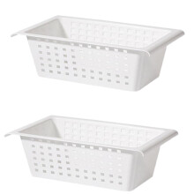 Paquete de 2 cestas colgantes para debajo de estantes, compatibles con barras extensibles, para armarios, vestidores, cocinas y debajo del fregadero